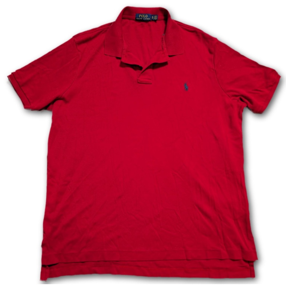 Polo Ralph Lauren Mens Red XL Interlock Soft Pony Pique Breathable Short Sleeve